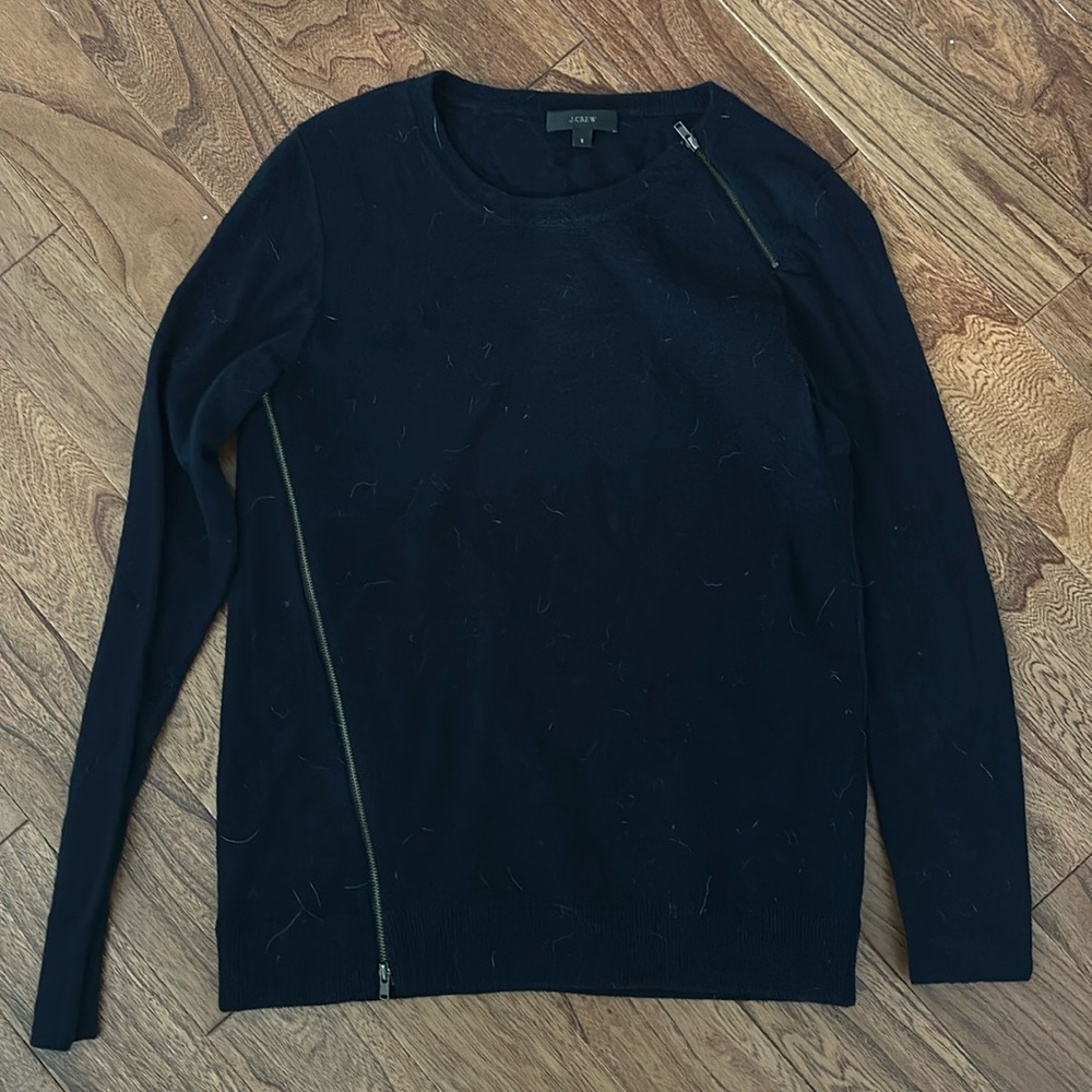 J crew wool navy sweater size s
